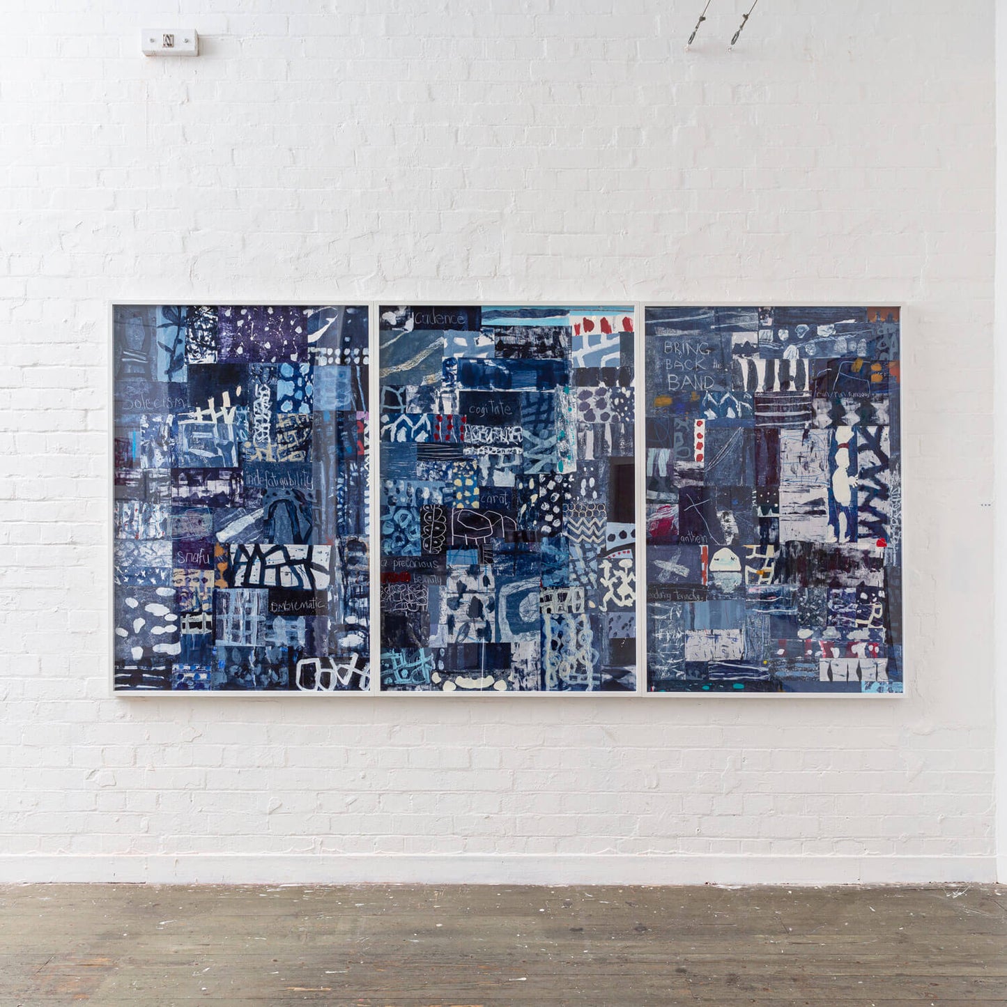 'Bridge' Singing Indigo Triptych